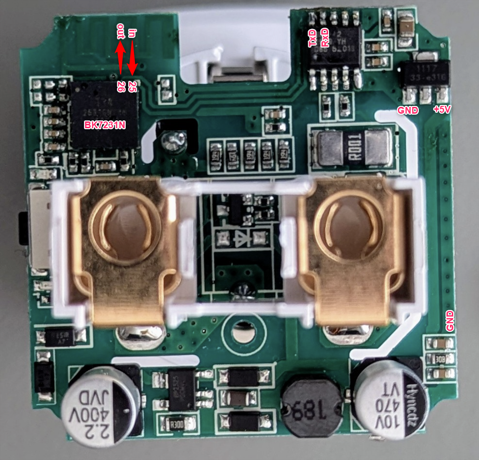 Tuya Smart Plug PCB view