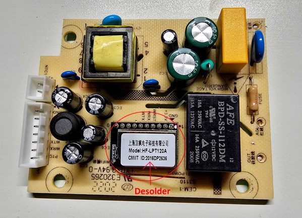 Desolder the LPT120A chip Desolder